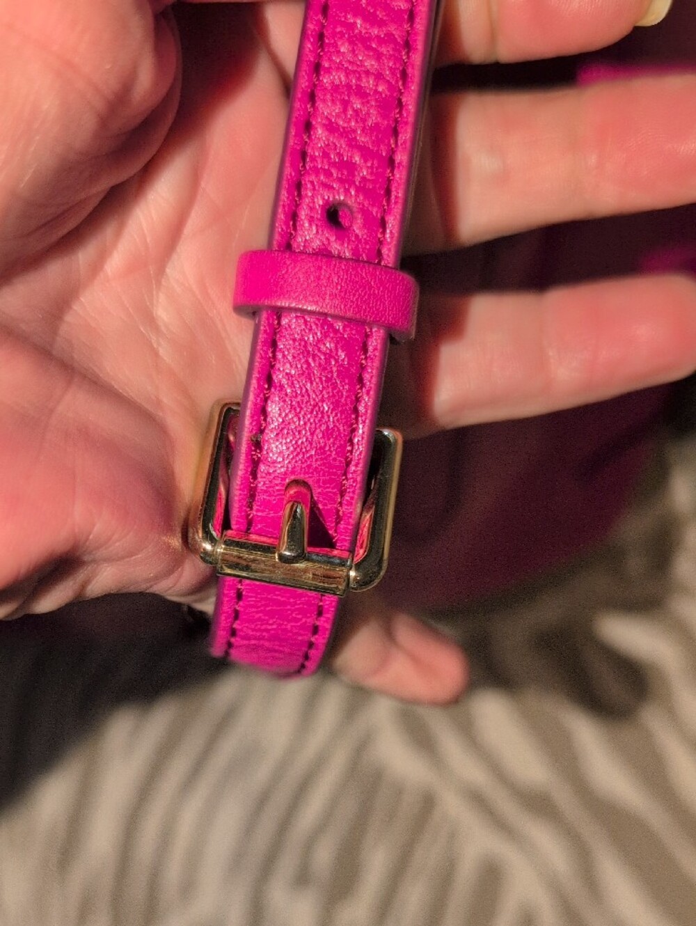 Fossil Hot Pink Leather Sydney Satchel And Crossbody - Picture 15 of 15